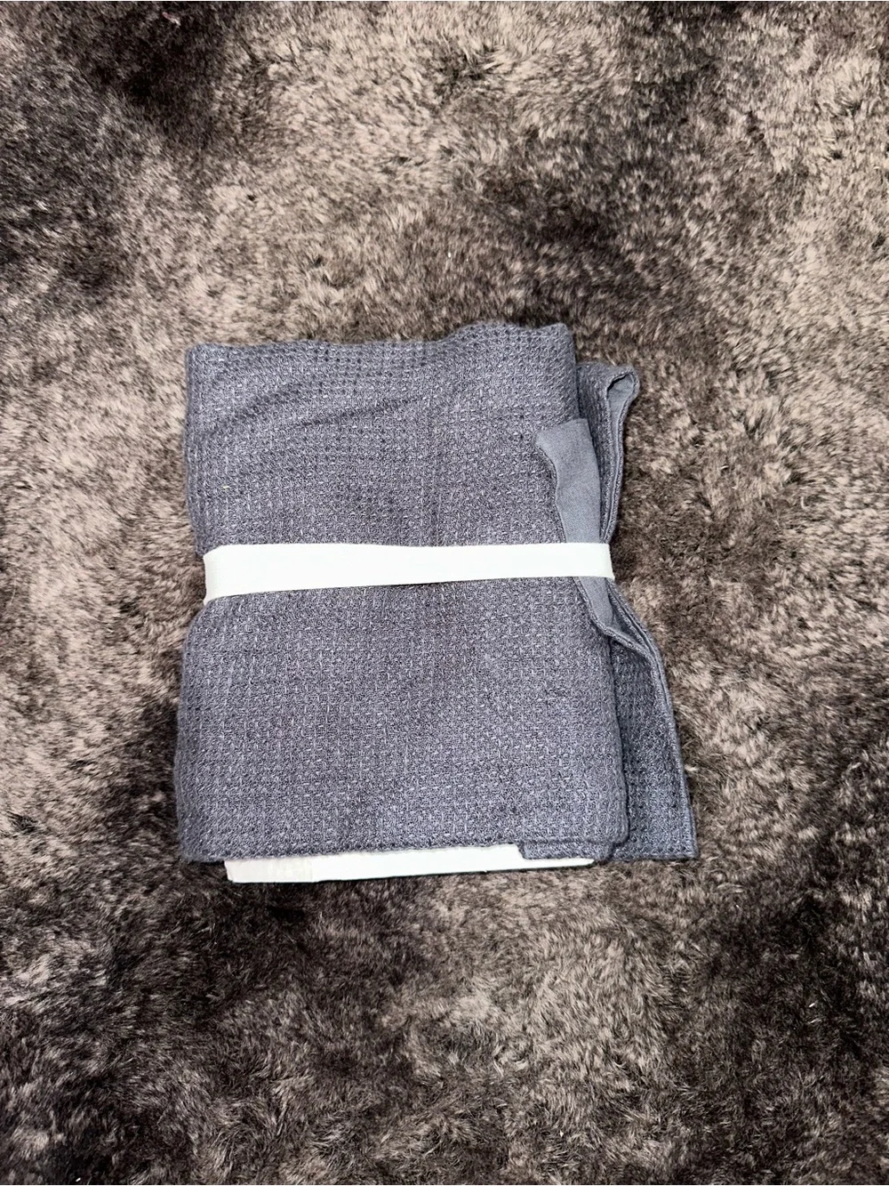 Pottery Barn Steel Blue Standard Belgian Flax Linen Waffle Weave 1-Sham 26